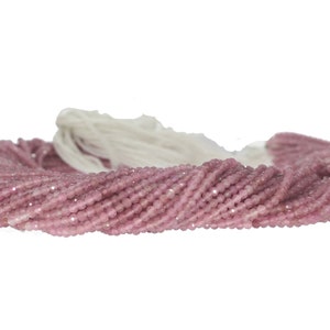 Pink Tourmaline Shaded Faceted Rondelle, Beads , 2 mm - 13&quot; Inch AAA Quality, Rondelle Shape Beads wholesale Price