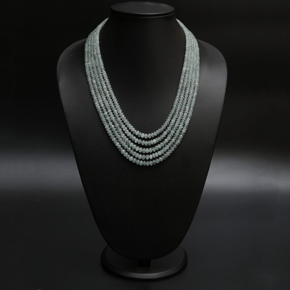 Collana Con Sfera Di Acquamarina E Ottone - Collane Acquamarina - Foto 6