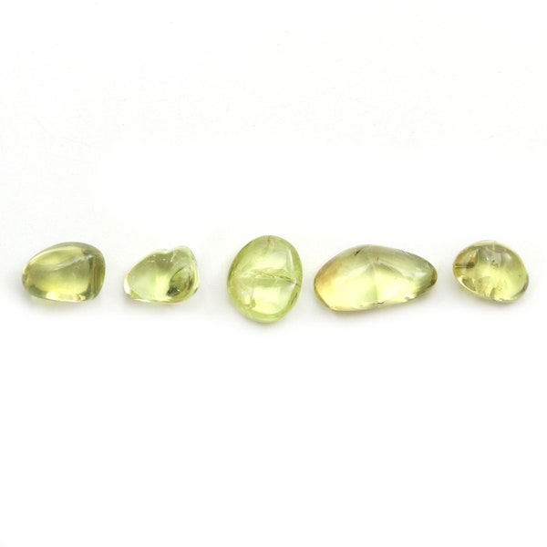 Natural Chrysoberyl Smooth Tumble Loose Gemstone, 7x14 mm, Chrysoberyl Smooth Tumble Gemstone, 5 Pieces