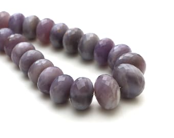 Chalcedony faceted rondelle beads, 11 mm to 21.5 mm, Faceted rondelle chalcedony, Rondelle shape beads, 18 inches strand, Price per strand