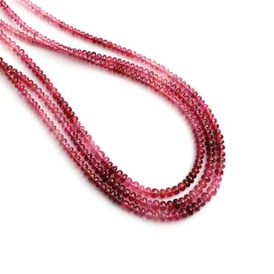 Natural Multi Spinel Smooth Rondelle Beads, 2.5 mm to 4.5 mm, Multi Spinel Beads, Spinel Jewelry Making Gemstone Beads,8 Inch/18 Inch Strand