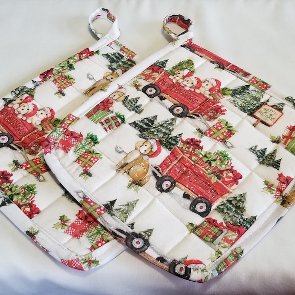 Holiday Potholders - Etsy