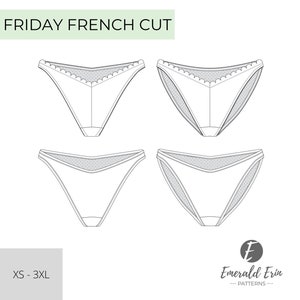 Sewing Pattern PDF Friday French Cut image 1