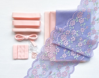 Duoplex & Lavender Mini Rose Lace | Black Beauty Bra Kit