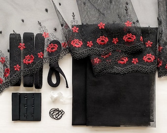 My Valentine Lace | Black Beauty Bra Kit