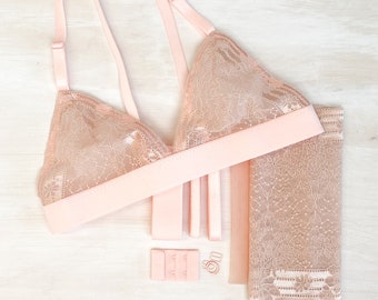 Coco Rose Gold Stretch Lace | Jordy Bralette Kit
