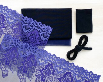 Deep Blue Damask Lace | Friday French Cut Kit