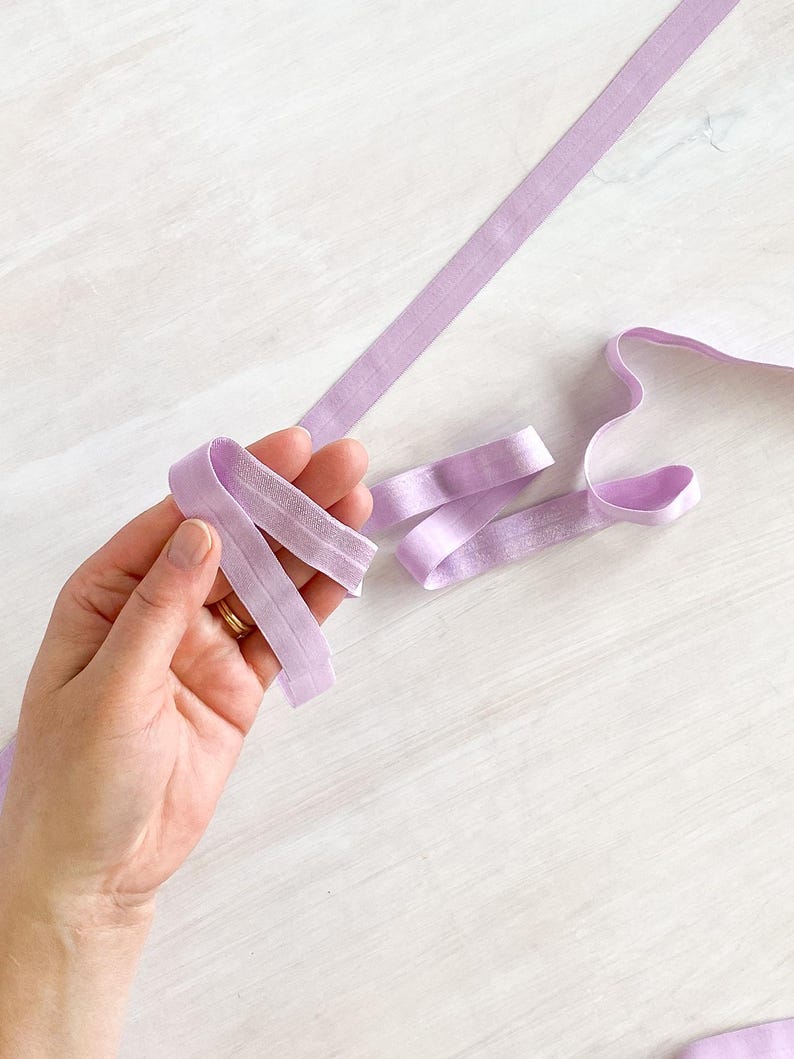 Mini Fold Over Elastic Lilac