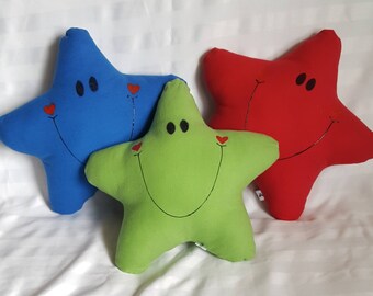 Decorative Pillows Colorful Star is Born LilliePillows cozy soft flannel bed pillows for kids