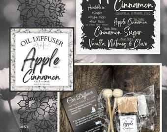 Fragrance Oil Reed Diffusers with car vent clips (Bamboo)