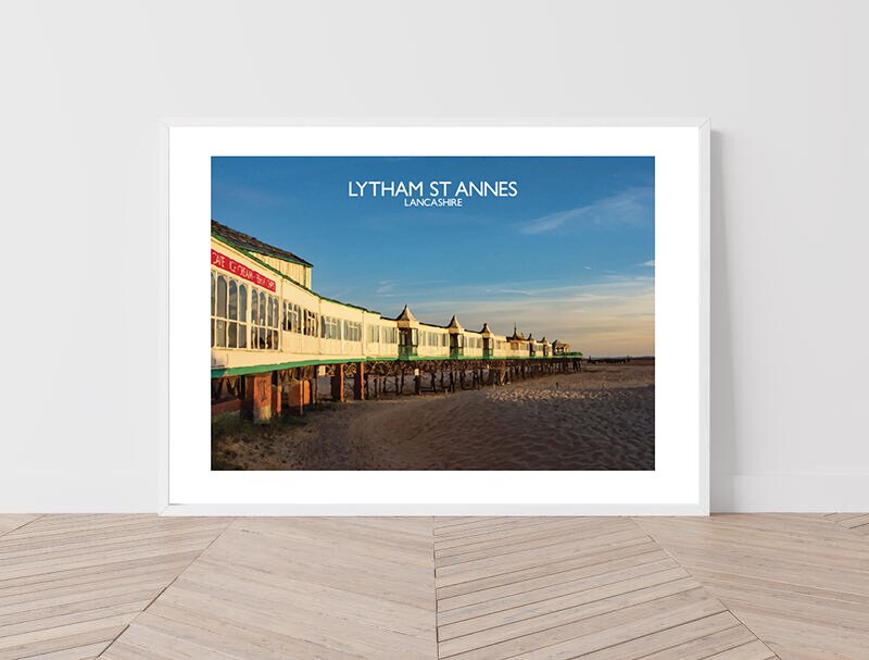 Lytham St Annes Lancashire. Art Print / Travel Poster Hand Etsy