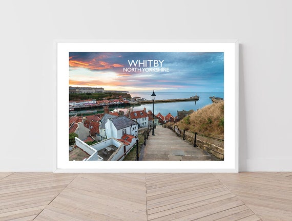 Whitby, North Yorkshire. Art Print / Travel Poster Hand Signed by David from Salty Seas