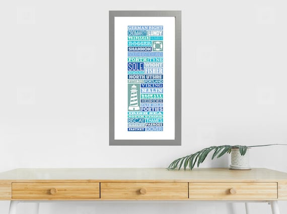 A Typographic Illustration of the Shipping Forecast