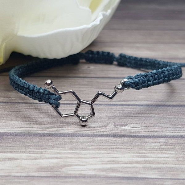 Unique Serotonin Bracelet - Science Lover Gift ~ Happiness Molecule ~ Science Chemistry Gift Bracelet ~ Happiness Bracelet