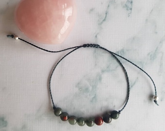 Bloodstone bracelet | calms and revitalises the mind ~ self-confidence ~ strength ~ courage ~ enhances decision-making ~ boost immune system