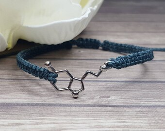 Unique Serotonin Bracelet - Science Lover Gift ~ Happiness Molecule ~ Science Chemistry Gift Bracelet ~ Happiness Bracelet