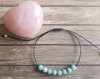 Amazonite bracelet | soothes emotional trauma ~ truth ~ communication ~ harmony ~ dispels negative energy ~ gout ~ arthritis