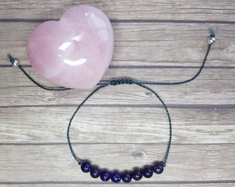 Lepidolite bracelet | releases old psychological patterns ~ brings deep emotional healing ~ reduces stress and depression ~