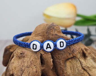 DAD Bracelet - Father's Day Bracelet Gifts ~ Father Birthday Gift ~ Husband Anniversary Gift ~ Unique Jewellery Bracelet Gift