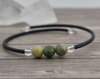 Peridot Beads Bracelet ~ Clear Quartz Bracelet - Peridot Jewellery  ~ Gemstone Bracelet ~ Unique Jewellery Bracelet Gift