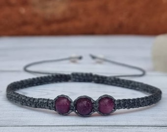 Lepidolite Beads Bracelet ~ Purple Crystal Bracelet ~ Gemstone Bracelet ~ Unique Jewellery Bracelet Gift