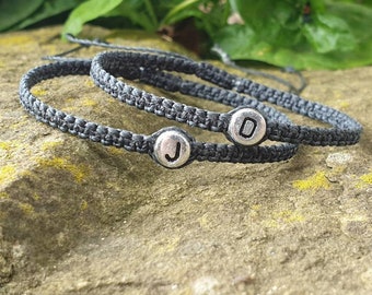 Couples Bracelet - Matching Bracelets - Initial Bracelets - Alphabet Bracelets - Custom Bracelets - Personalised Bracelets