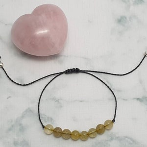 Rutilated Quartz bracelet antidepressant relieves fears, phobias and anxiety letting go of the past aids exhaustion, lack of energy image 1