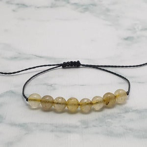 Rutilated Quartz bracelet antidepressant relieves fears, phobias and anxiety letting go of the past aids exhaustion, lack of energy image 3