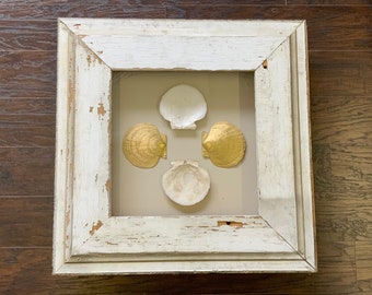 26” Square Modern Shadow Box - 4 Scallops