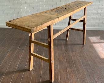 Vintage Elm Console Table - XL