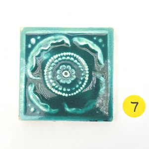 1882-1939 Trent Tile Company 3&quot; x 3&quot; Aqua Tile _7