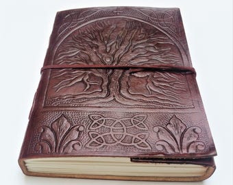 Tree of Life Leather Journal, Refillable Journal, Leather Journal, Notebook, Diary, Sketchbook.