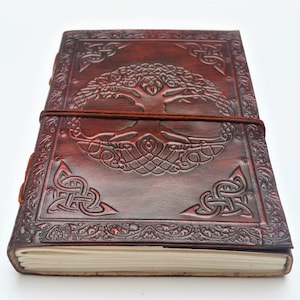 Tree of Life Leather Journal, Journal, Notebook, Diary, Mandala Notebook, Sketchbook.