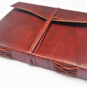 Leather Journal, Refillable Journal, Plain Leather Journal, Notebook, Diary, Sketchbook. image 2