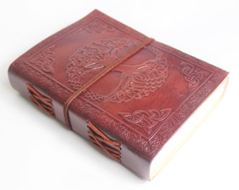 Tree of Life Leather Journal, Journal, Notebook, Diary, Mandala Notebook, Sketchbook, Refillable Journal