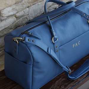 Leather duffle bag,Italian leather, mens womens leather duffle bag,airplane duffel,weekender overnight bag,sports gym bag,leather travel bag