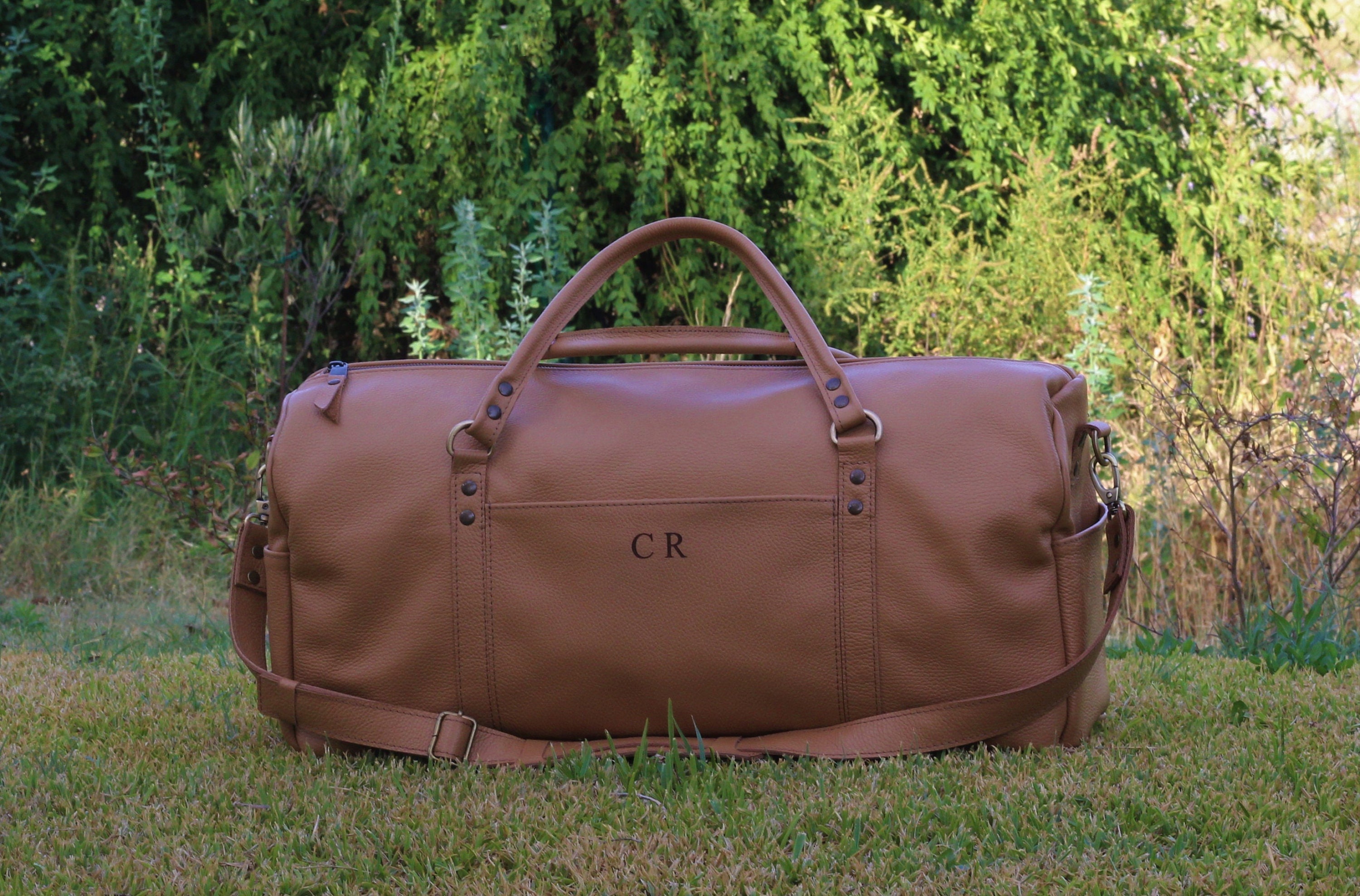 Weekender and duffel soft leather bag - theBugsoftheBags