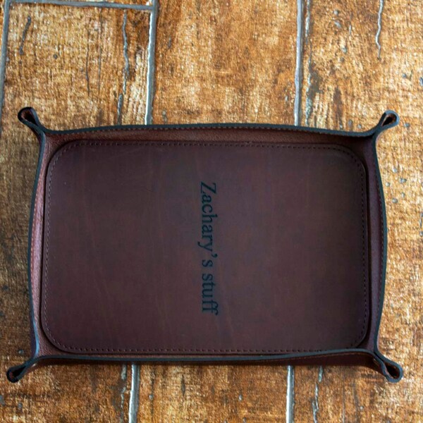Leather Accessory Tray - Etsy