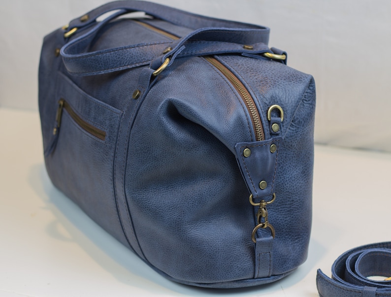 Weekender overnight bag handmade of black italian leather mens womens leather travel handbag,leather duffle bag gym sports leather bag