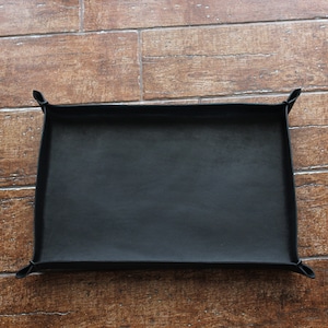 Italian leather tray, valet catchall tray, desk storage, apartment decor, luxury anniversary, graduation, wedding custom gift, personalized