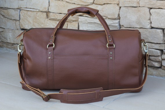 womens leather duffle handbag