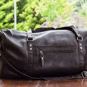 Duffle bag, Italian leather duffel bag, travel bag, weekender, overnight men women fully lined duffel bag, sports gym bag
