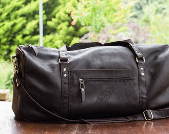 Duffle bag, Italian leather duffel bag, travel bag, weekender, overnight men women fully lined duffel bag, sports gym bag