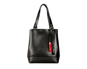 Bolso de cuero de color negro HOFFMANN