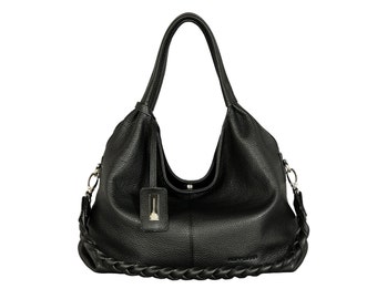 Bolso de cuero de color negro HOFFMANN