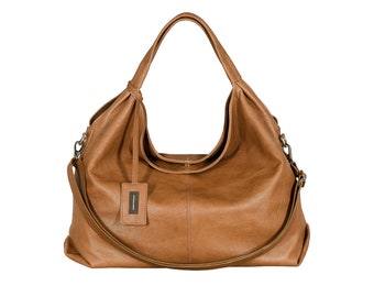 Bolso de cuero de color beige HOFFMANN SALE discount