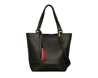 Bolso de cuero de color negro HOFFMANN