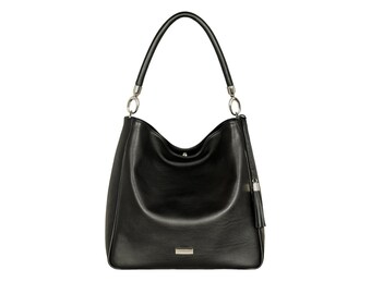 Bolso de cuero de color negro HOFFMANN