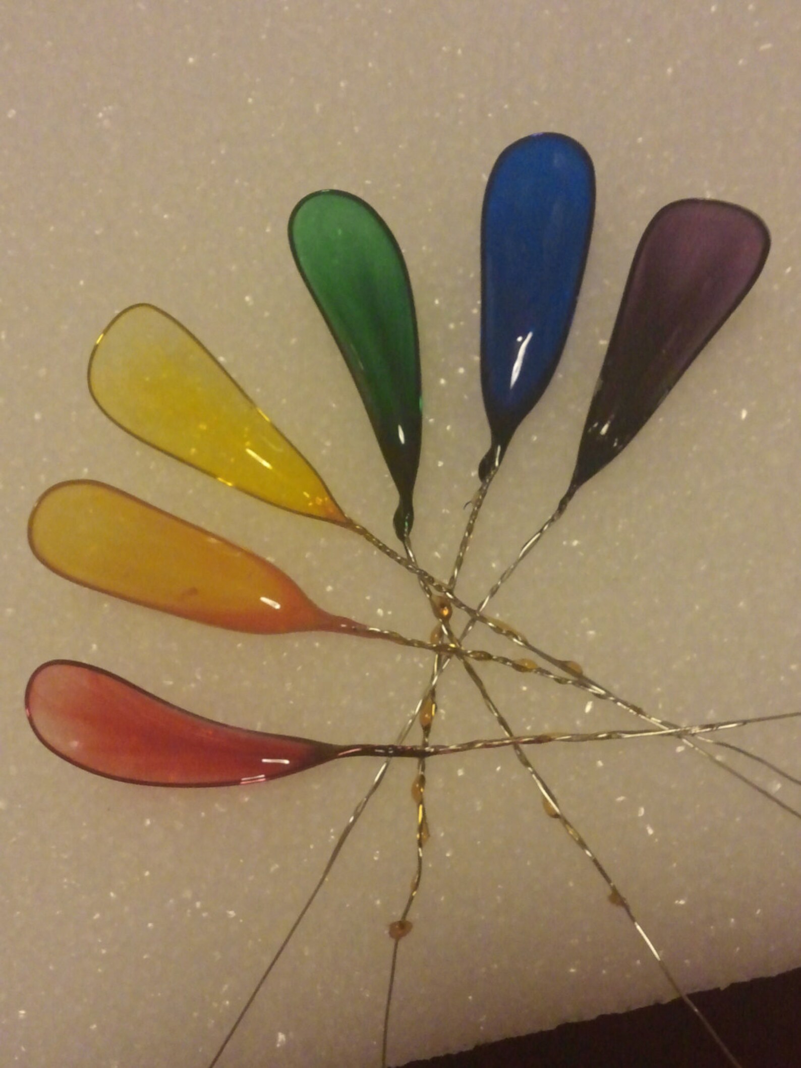 Rainbow flower stems Etsy