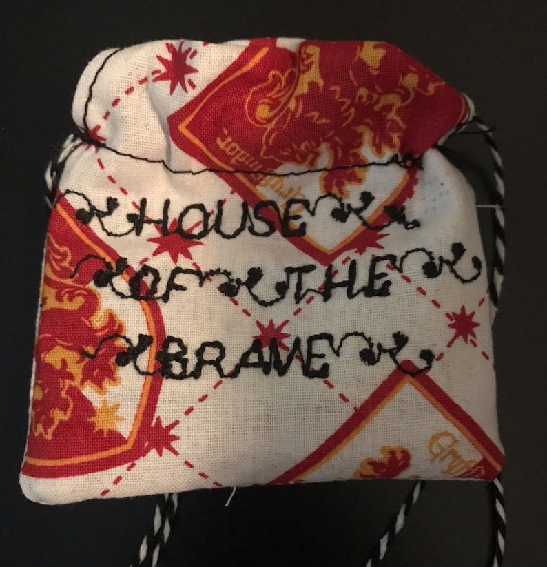 small Harry Potter D/&D Dungeons and Dragons Game Dice Bag Gryffindor handmade